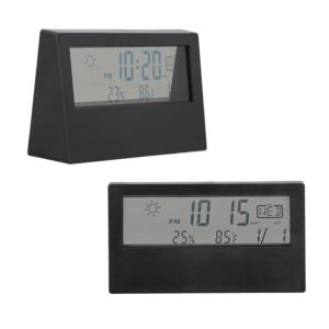 SO 144, DOK. Reloj digital con despertador, medidor de temperatura, día, mes y año. Incluye baterias.