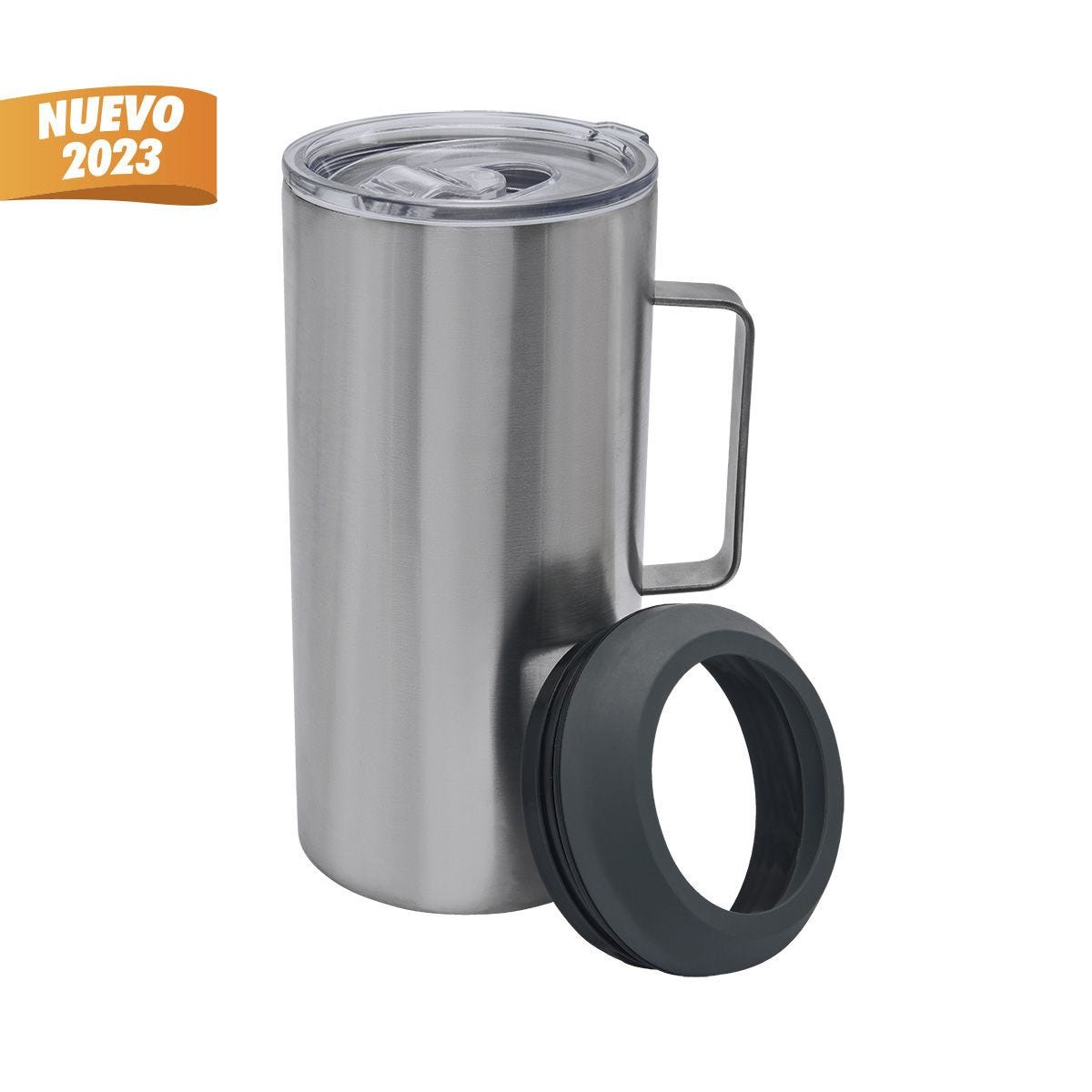 TMPS 147, TERMO PORTABOTELLA TUFFI Termo promocional de doble pared. Pared interna y externa de acero inoxidable. Sellado a vacío. Incluye tapa de silicón para usar como portabotellas de 940 ml y tapa de plástico con válvula de seguridad y cierre con rosca. Mantiene temperatura caliente o fría 6 hrs aproximadamente. Se puede usar como tarro al quitarle las tapas.