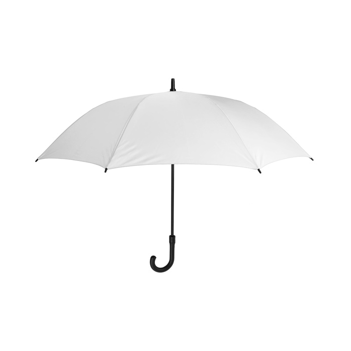 PM 16, ZON. Paraguas de pongee con apertura automática, 8 gajos, mango de plástico y cinta con velcro.