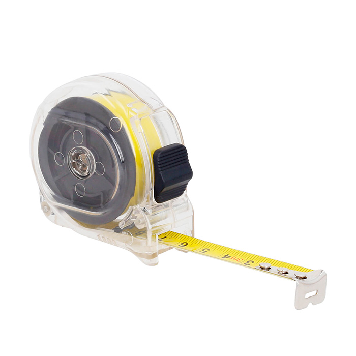 HR 051, THAN. Flexómetro con cinta metálica de 3 m. Incluye correa y seguro.