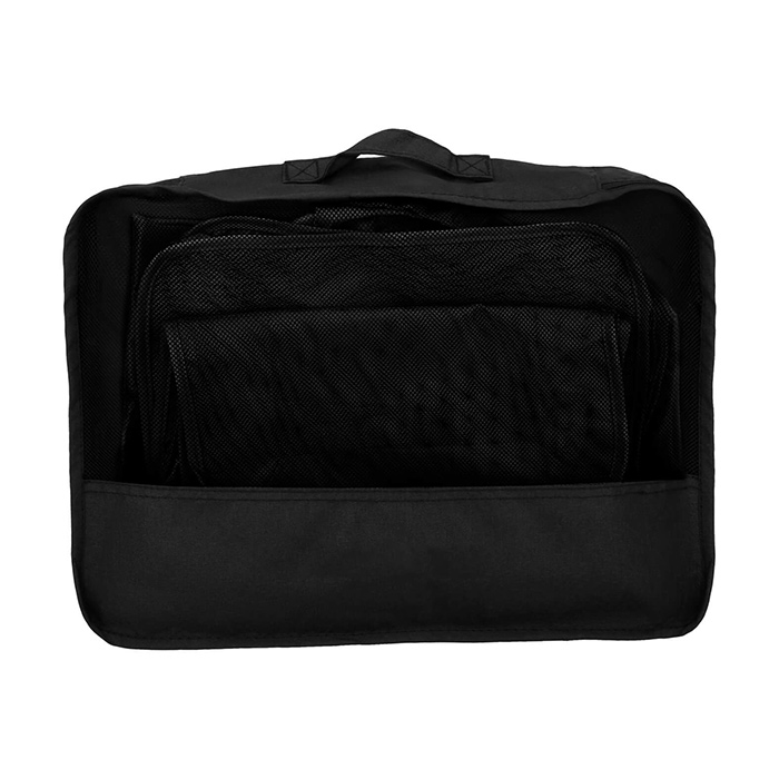 CP 088, TRAVIS. Set de 5 bolsas organizadoras de equipaje, que incluye: 4 bolsas de diferentes tamaños con asas y 1 zapatera.