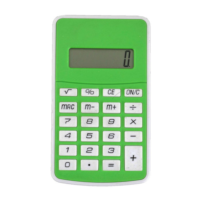 CA-004, CALCULADORA SAM. Calculadora de 8 dígitos con botones de cuadro. Incluye batería.